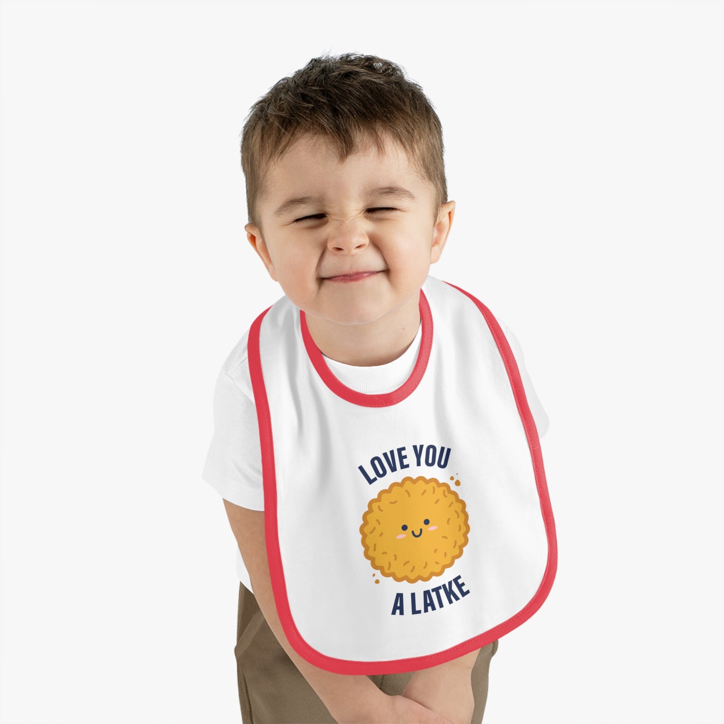Love You a Latke baby bib