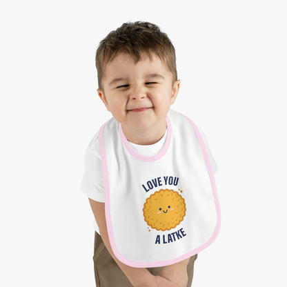 Love You a Latke baby bib
