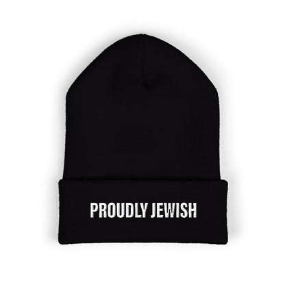Proudly Jewish embroidered beanie