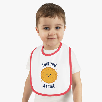 Love You a Latke baby bib